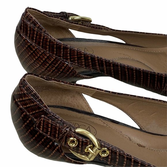 Circa Joan & David Callalily Pump 7.5 Brown Heels - Picture 3 of 10